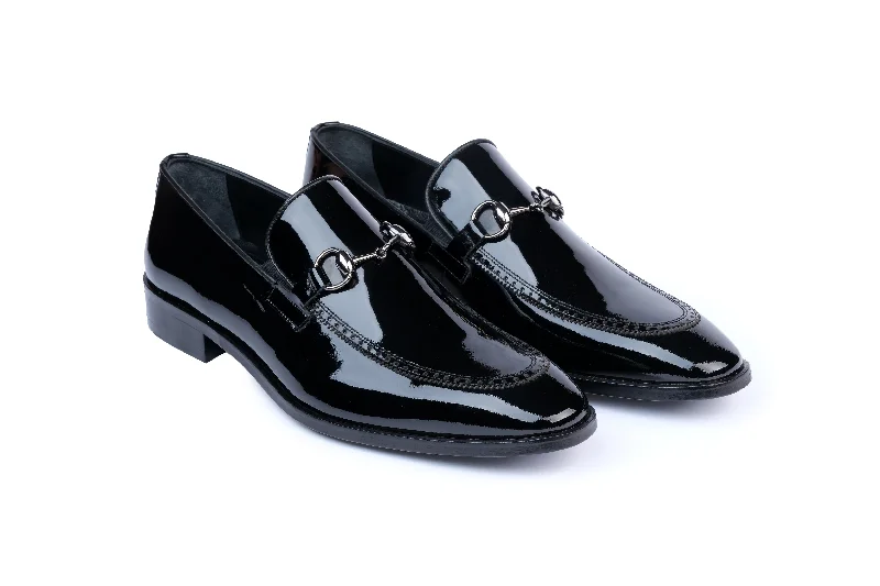 Men's formal shoes with a padded insole for comfortPantheon Patent Leather Buckled Slip On