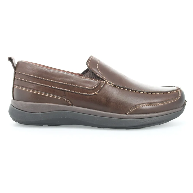 Men's formal shoes in a black or brown leatherPreston Moc Toe Dress Shoes