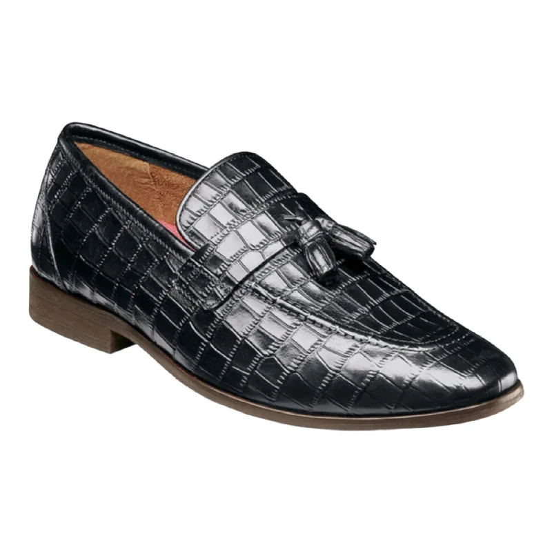 Men's leather formal Oxford shoes with a cap toeSTACY ADAMS: Franz Slip On 25624
