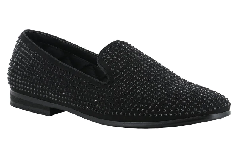 Men's formal shoes with a low - heeled designSteve Madden Caviarr Black Stud Loafer Men's formal shoes with a low - heeled designSteve Madden Caviarr Black Stud Loafer