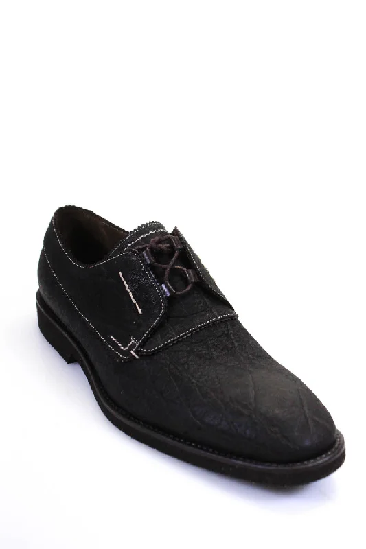 Men's formal shoes with a lace - up closureTardini Mens A6Z262 Genuine Indian Buffalo Leather Derby Shoes Dark Brown