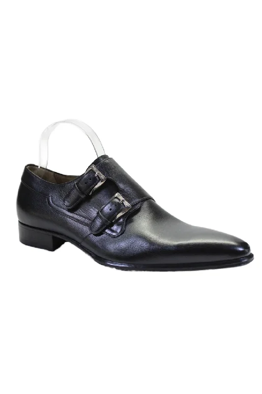 Men's formal shoes with a classic silhouetteTardini Mens Hand Berluti Leather 2-Buckled Pointed Toe Loafers Black Men's formal shoes with a classic silhouetteTardini Mens Hand Berluti Leather 2-Buckled Pointed Toe Loafers Black