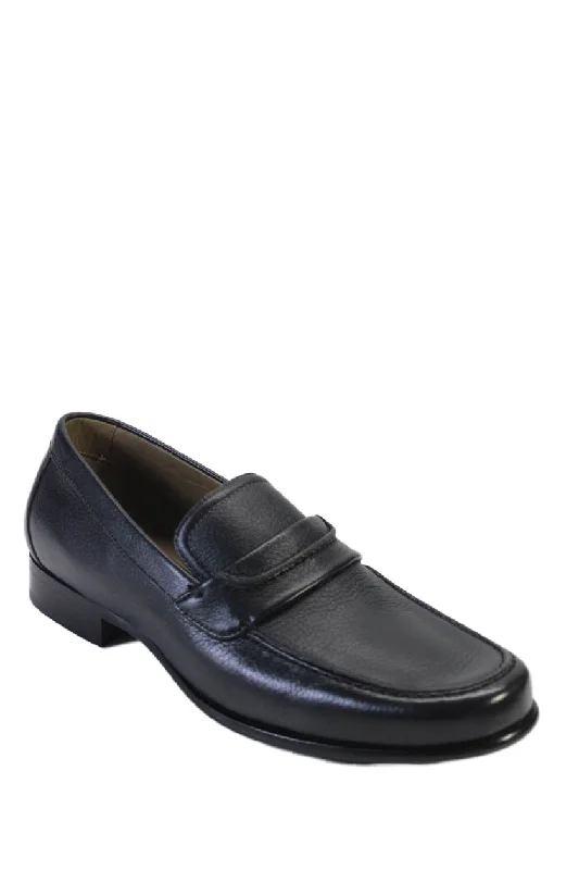 Men's formal shoes with a contrast stitching detailTardini Mens Leather Apron Toe Moccasins Slip-On Loafers Black Men's formal shoes with a contrast stitching detailTardini Mens Leather Apron Toe Moccasins Slip-On Loafers Black