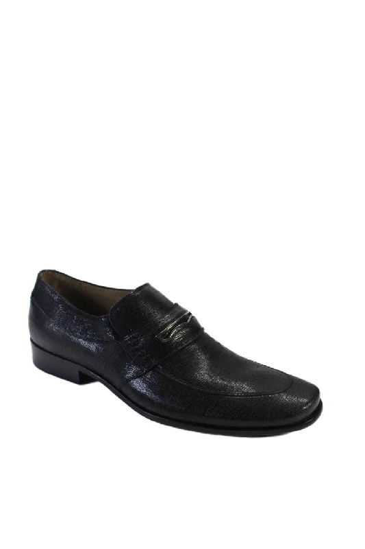 Men's formal shoes with a leather lining for breathabilityTardini Mens Leather Texture Moccasin Penny Loafers Black Men's formal shoes with a leather lining for breathabilityTardini Mens Leather Texture Moccasin Penny Loafers Black