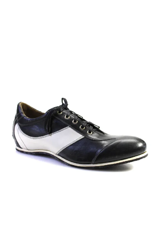 Men's formal shoes with a classic silhouetteTardini Mens Leather Two Tone Lace Up Low Top Dress Shoes Navy White Men's formal shoes with a classic silhouetteTardini Mens Leather Two Tone Lace Up Low Top Dress Shoes Navy White