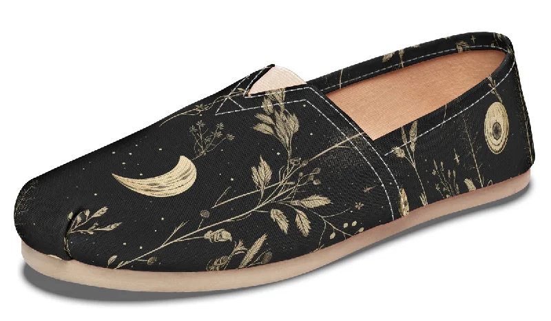 Men's shock - absorbing espadrilles with a cushioned insoleTwilight Garden Espadrilles - Lightweight Canvas Slip-Ons with Elastic V for Easy Comfort Men's shock - absorbing espadrilles with a cushioned insoleTwilight Garden Espadrilles - Lightweight Canvas Slip-Ons with Elastic V for Easy Comfort