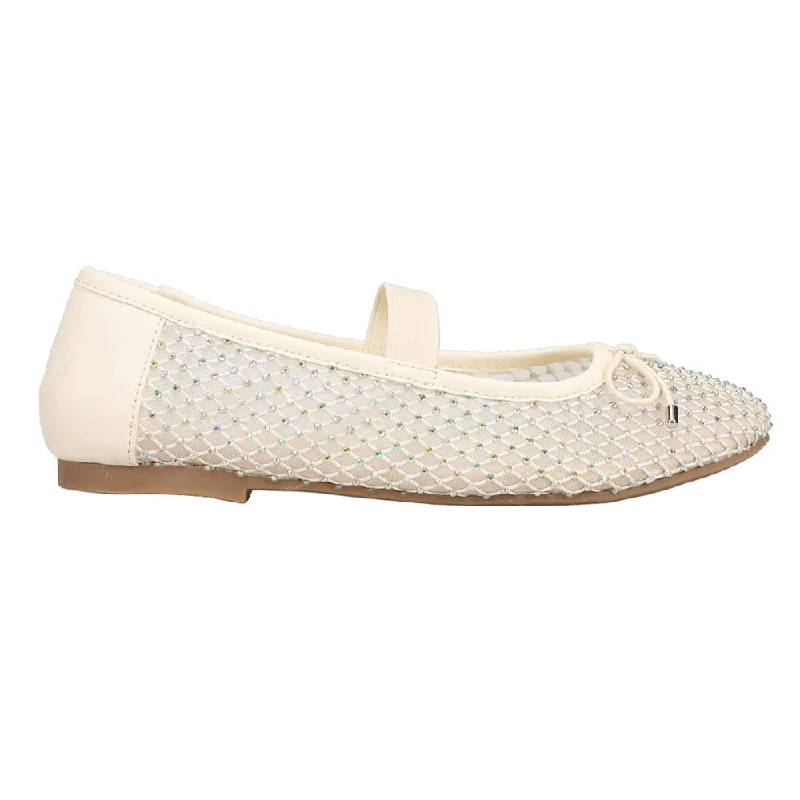 Men's formal shoes with a decorative perforationUnica Rhinestone Mary Jane Flats