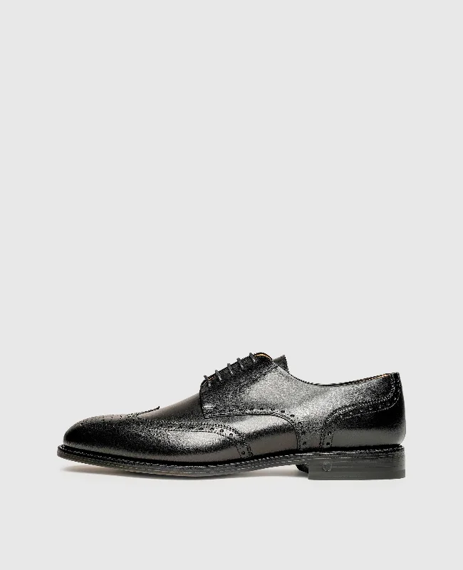 Men's leather boat shoes with a non - slip soleWinston FBD - Black