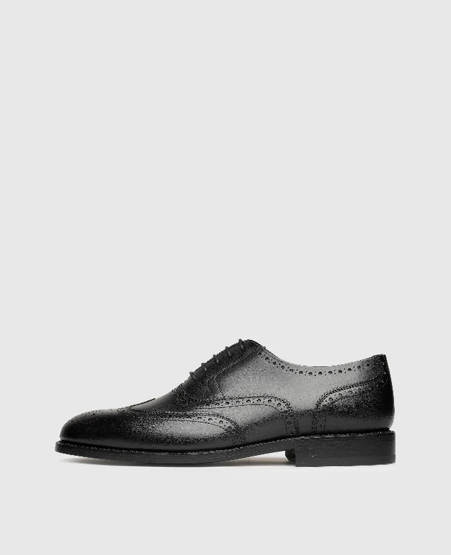 Men's leather boat shoes with a non - slip soleWinston FBO - Black